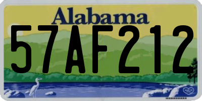 AL license plate 57AF212