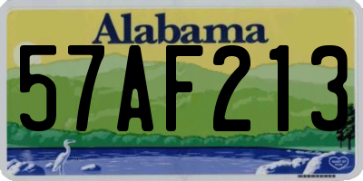 AL license plate 57AF213