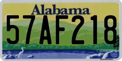 AL license plate 57AF218