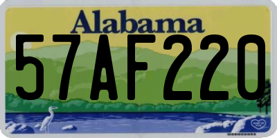 AL license plate 57AF220
