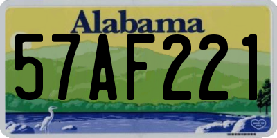 AL license plate 57AF221