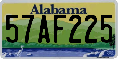 AL license plate 57AF225