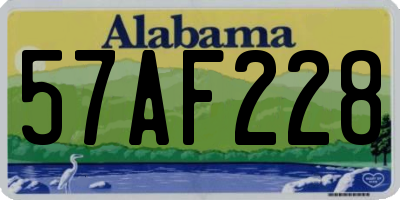 AL license plate 57AF228