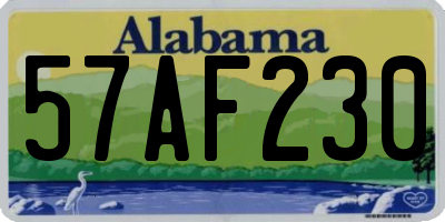 AL license plate 57AF230