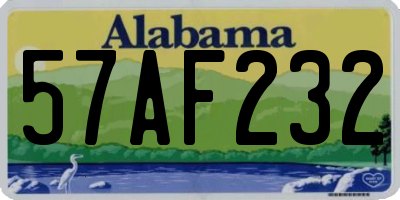 AL license plate 57AF232