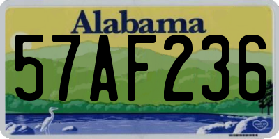 AL license plate 57AF236