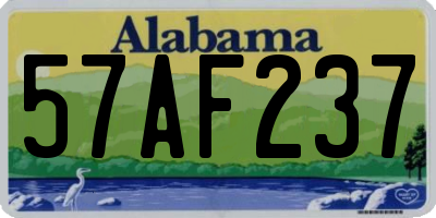 AL license plate 57AF237