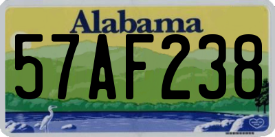 AL license plate 57AF238