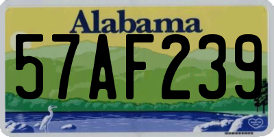 AL license plate 57AF239