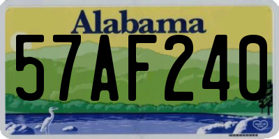 AL license plate 57AF240