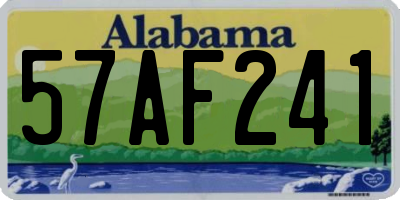 AL license plate 57AF241