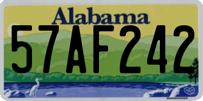 AL license plate 57AF242