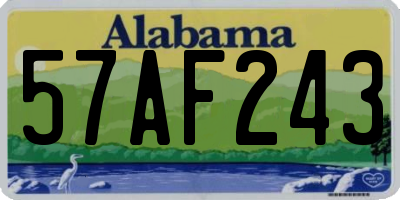 AL license plate 57AF243