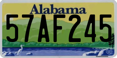 AL license plate 57AF245