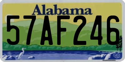 AL license plate 57AF246