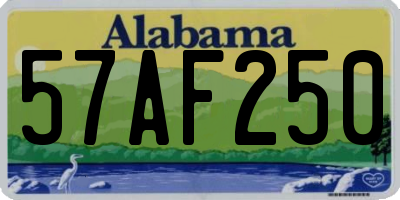 AL license plate 57AF250