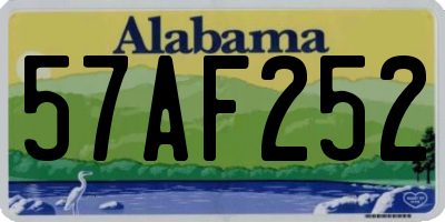 AL license plate 57AF252