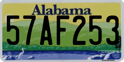 AL license plate 57AF253