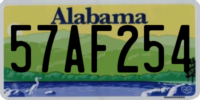 AL license plate 57AF254