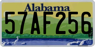 AL license plate 57AF256