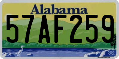 AL license plate 57AF259