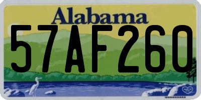 AL license plate 57AF260