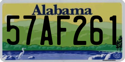 AL license plate 57AF261