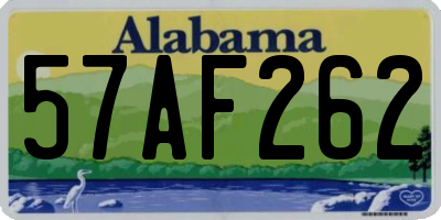 AL license plate 57AF262