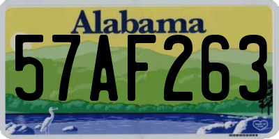 AL license plate 57AF263