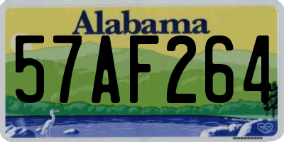 AL license plate 57AF264