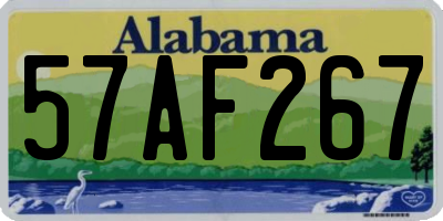 AL license plate 57AF267