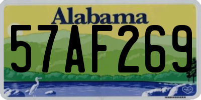 AL license plate 57AF269