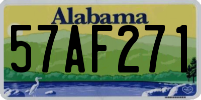 AL license plate 57AF271