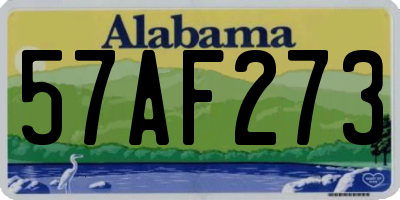 AL license plate 57AF273