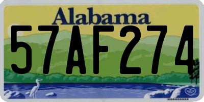 AL license plate 57AF274