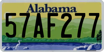 AL license plate 57AF277