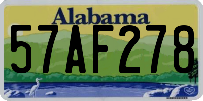 AL license plate 57AF278