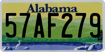 AL license plate 57AF279