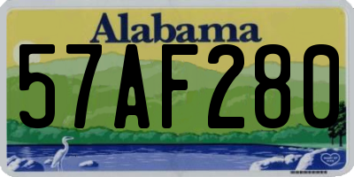 AL license plate 57AF280