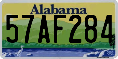 AL license plate 57AF284