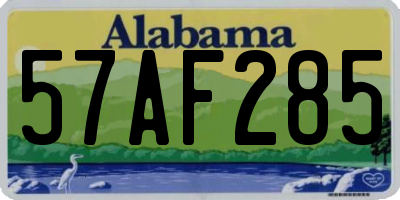 AL license plate 57AF285