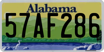 AL license plate 57AF286