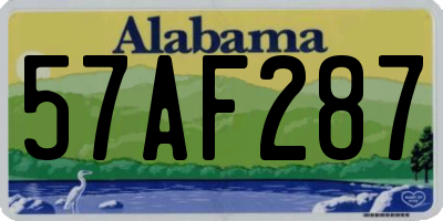 AL license plate 57AF287