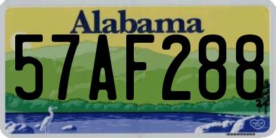 AL license plate 57AF288