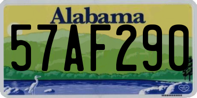 AL license plate 57AF290