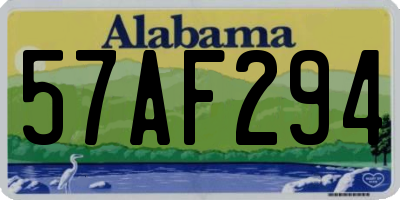 AL license plate 57AF294