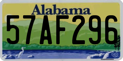 AL license plate 57AF296