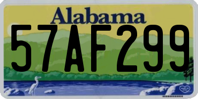 AL license plate 57AF299