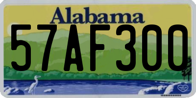 AL license plate 57AF300