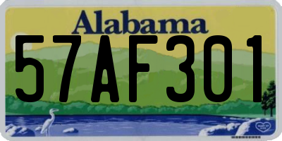 AL license plate 57AF301